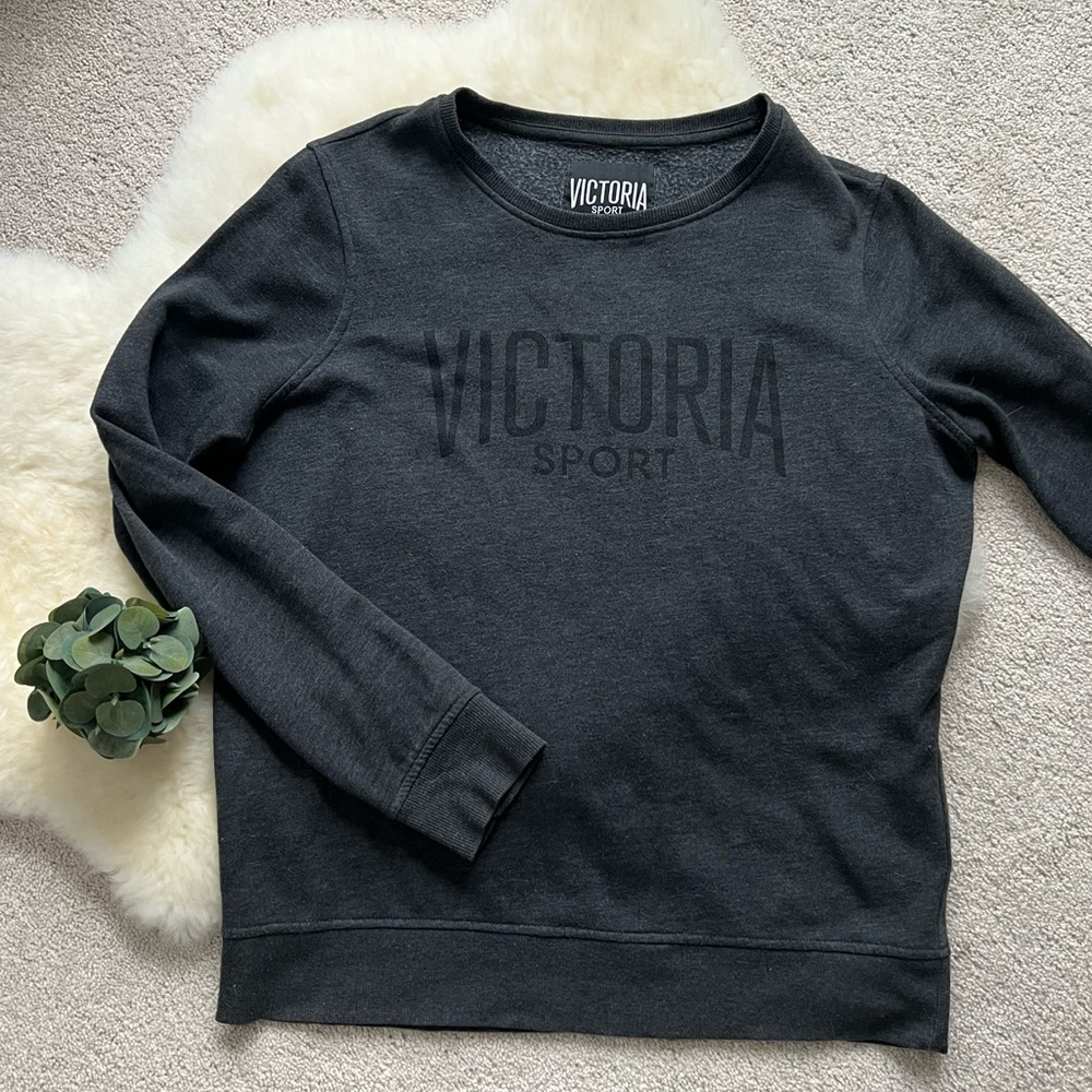 Dark Gray Victoria Sport Crew Neck Sweatshirt